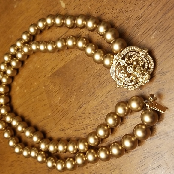 Copper color beaded necklace - Picture 8 of 8